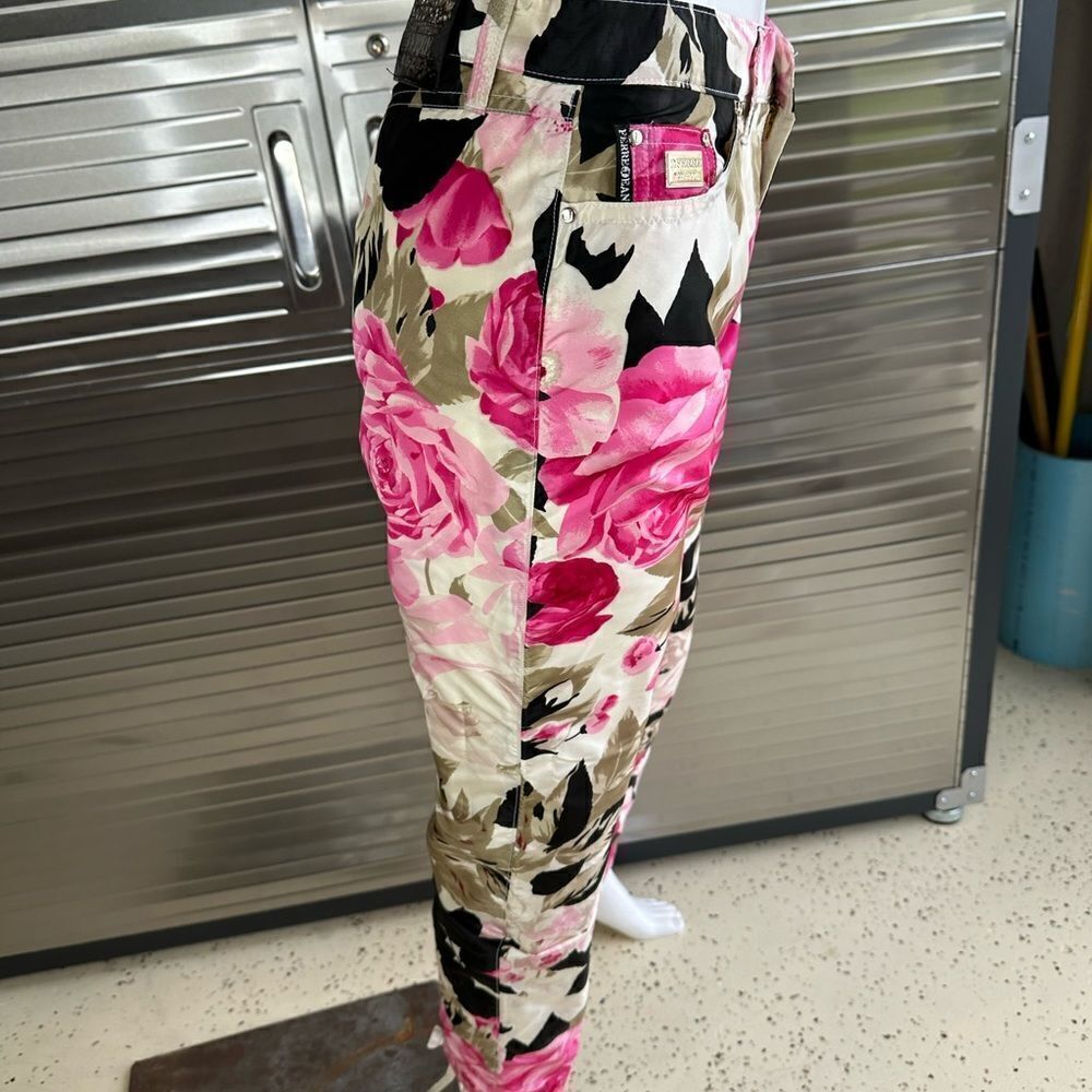 Gianfranco Ferre Silk Floral Pants 28 - Picture 7 of 14